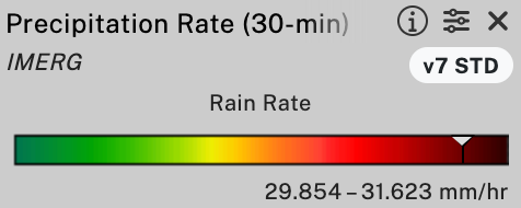 Worldview rain color bar